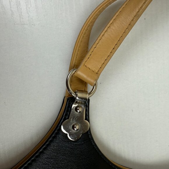 Frederic Fekkai Black Leather Shoulder Bag Made in Italy - Picture 11 of 16